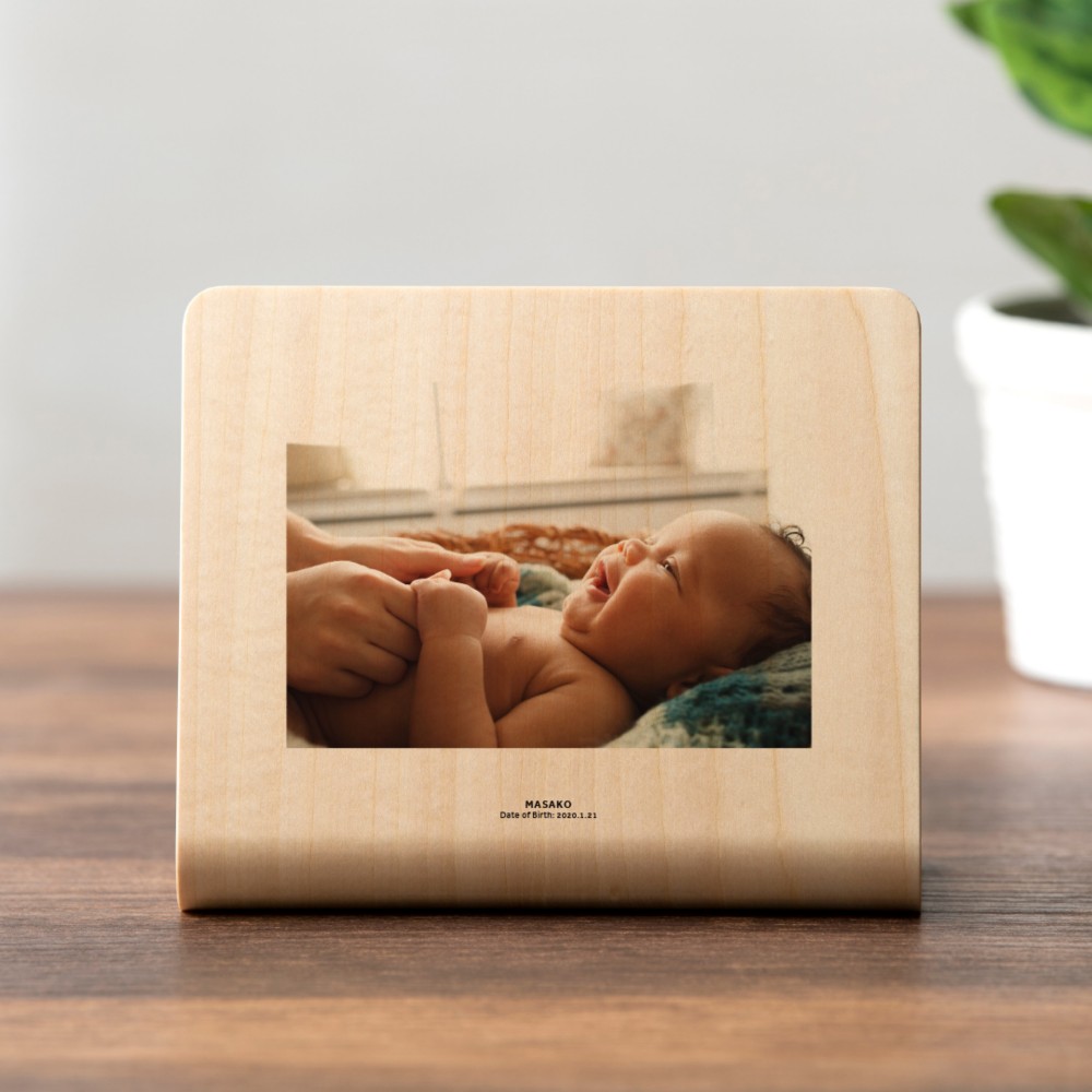 天然木のウッドプリント-MINI-【オーダーメイド】【写真立て】