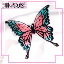 送料無料】ステンドグラスの様な蝶々♪ 半透明 【132】プラ版