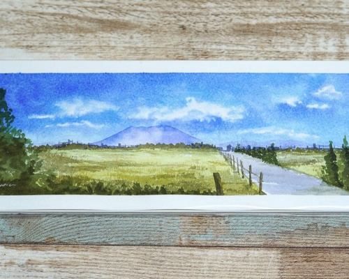 この道より秋ま生かす道 水彩画 0_f5cb71b5f69cd362fdfe6b9147ff