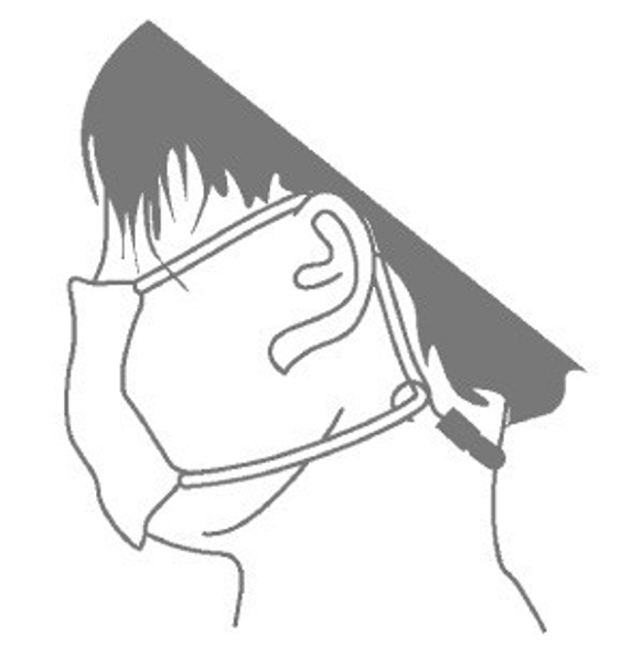 【手縫いプリーツマスク（子供用）】シマエナガ 5枚目の画像