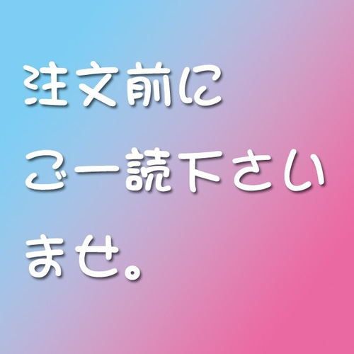 ご購入者様へのお願い。（ご注文前にお読みくださいませ） その他素材 