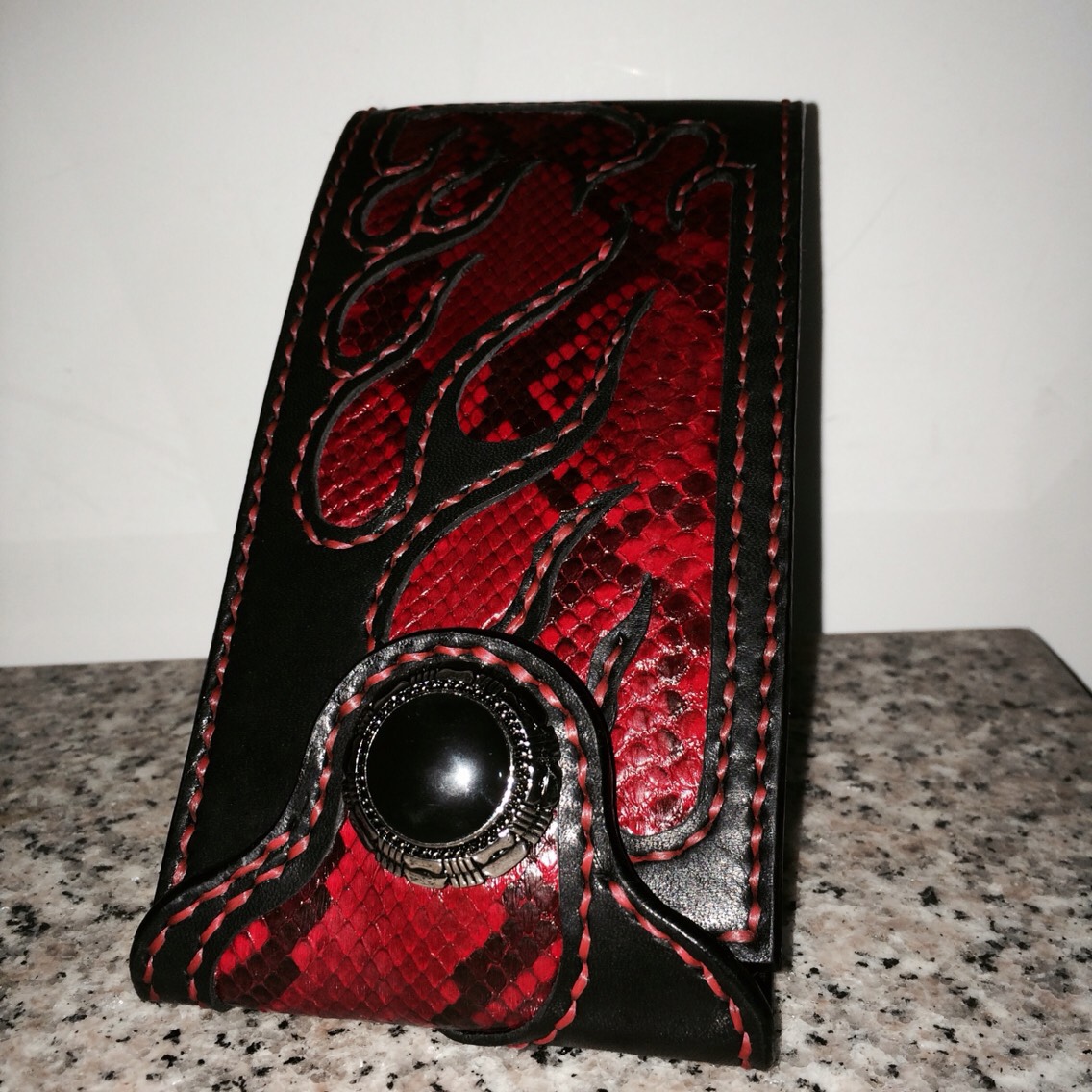 iPhone スマホレザーカバー製作