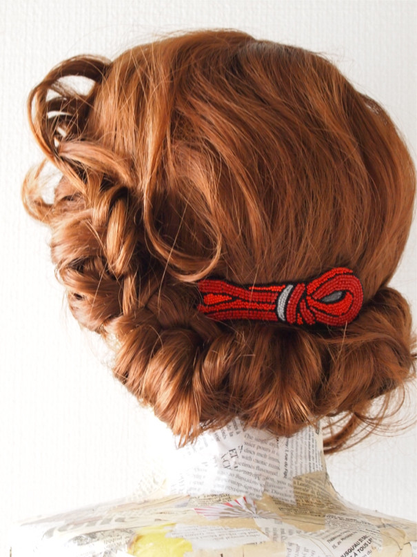 むすびバレッタ（レッド）