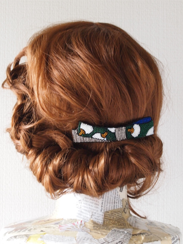 エンリボン（うちわ）バレッタ