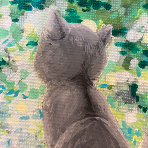 油絵 原画 オリジナル「森の木漏れ日」送料無料 絵画 Masako's