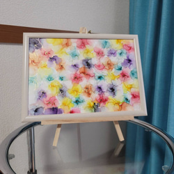 インテリア アルコールインクアート クジャク 原画 (サイズA4) 絵画