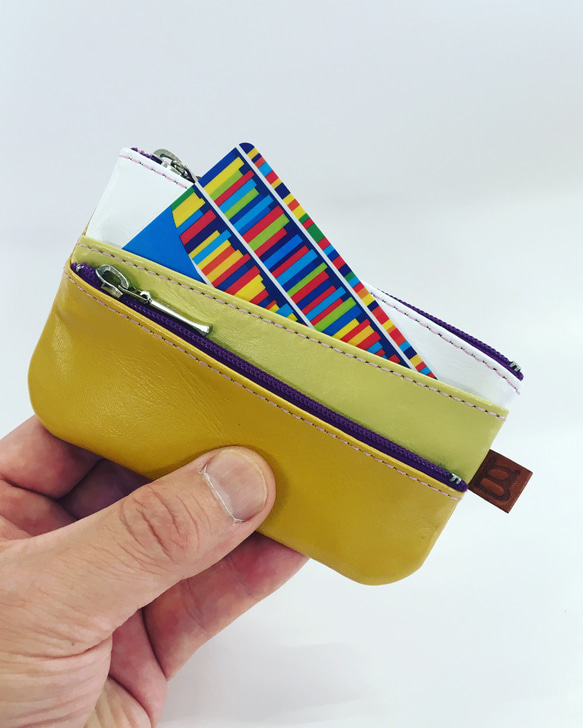 エスカレーターワレット(受注生産商品) 〜 コンパクトに手のひらに収まるレザーワレット 〜 1枚目の画像