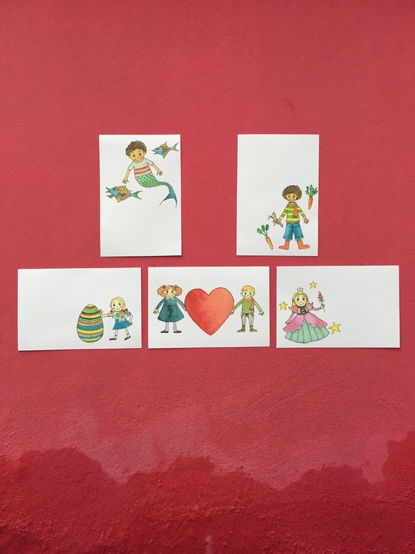 ポストカード　おとぎの国の子供たち　5枚セット 2枚目の画像