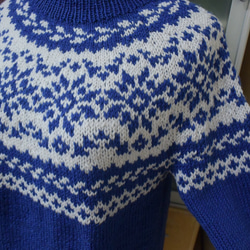 SALEブルーとグレージュのセーター 3枚目の画像