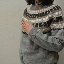ハンドメイドノルディックセーター 2枚目の画像