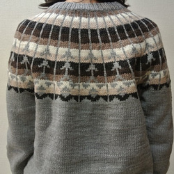 ハンドメイドノルディックセーター 3枚目の画像