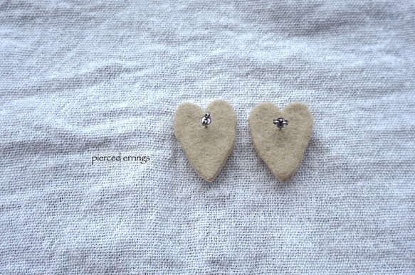 ビーズ刺繍のピアス〜heart＆pearl〜 8枚目の画像