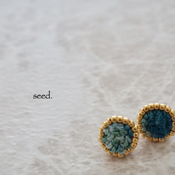 刺繍＆ビーズ刺繍のピアス №046 2枚目の画像