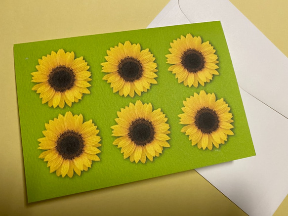 グリーティングカード　向日葵シリーズ　4種類 4枚目の画像