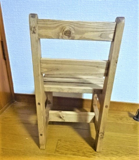 子供椅子　キッズチェア　シンプル　木製　 3枚目の画像