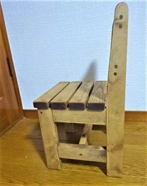 子供椅子　キッズチェア　シンプル　木製　 4枚目の画像