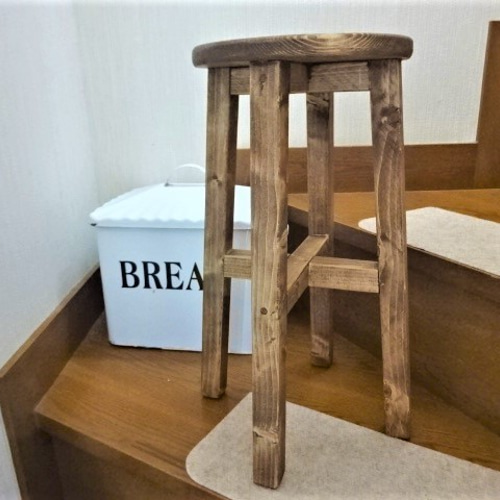 丸椅子H50cm スツール 木製 椅子 アンティーク ウォルナット 丸椅子H50cm スツール 木製 椅子 アンティーク ウォルナット