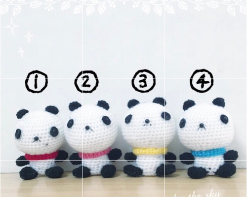 パンダの編みぐるみ＊ あみぐるみ mocomoco 通販 12477038｜Creema