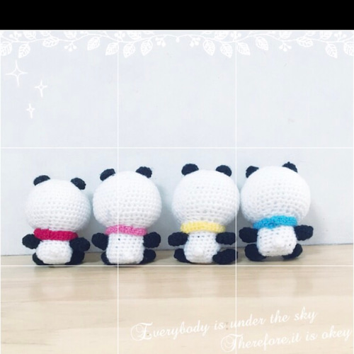 パンダの編みぐるみ＊ あみぐるみ mocomoco 通販 12477038