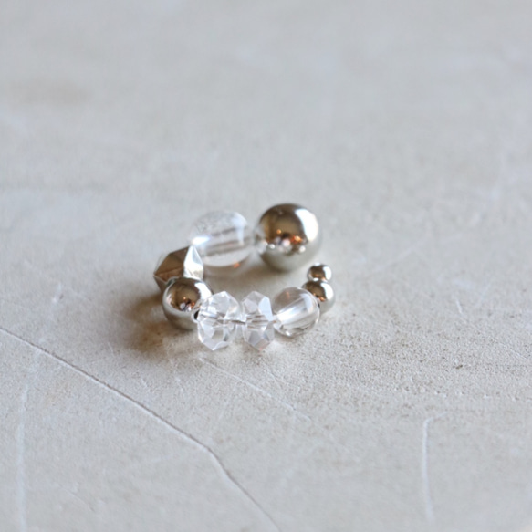 Metal clear ear cuff(silver) 4枚目の画像