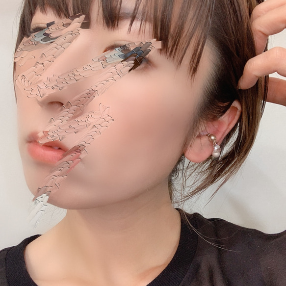 Color ear cuff(ベージュ) 6枚目の画像