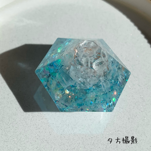 No470 雫形オルゴナイト うさぎ ☆アクアマリン＆クリスタル☆ 0d073150728db289b315d439d7071a