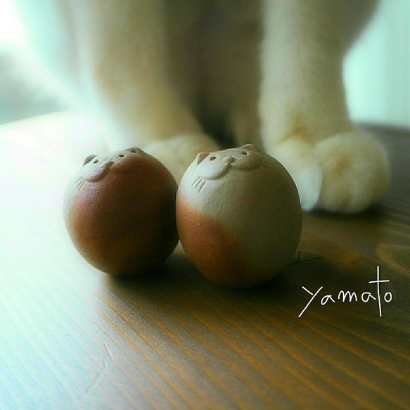 備前焼*ねこ玉 3枚目の画像
