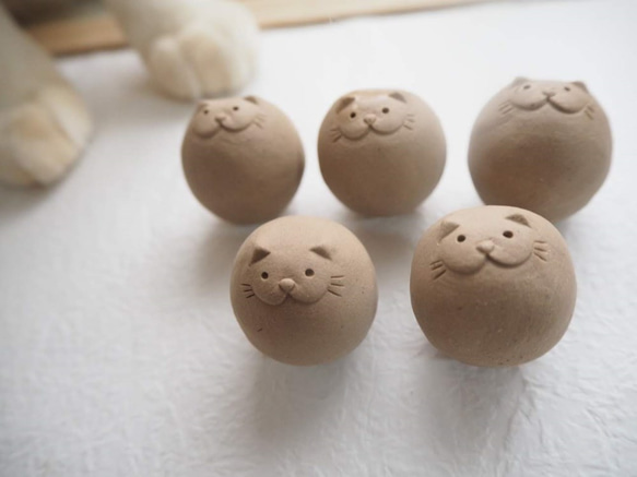 備前焼*ねこ玉 6枚目の画像
