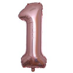 ゴールド　ナンバーバルーン　数字バルーン　誕生日　ゴム風船　ピンク 2枚目の画像