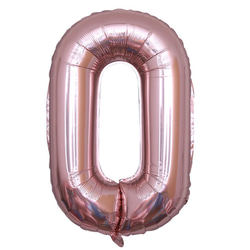 ゴールド　ナンバーバルーン　数字バルーン　誕生日　ゴム風船　ピンク 3枚目の画像