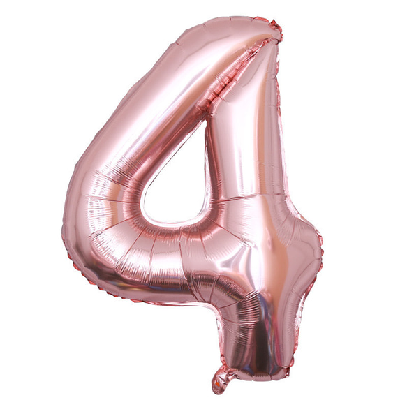 ゴールド　ナンバーバルーン　数字バルーン　誕生日　ゴム風船　ピンク 5枚目の画像