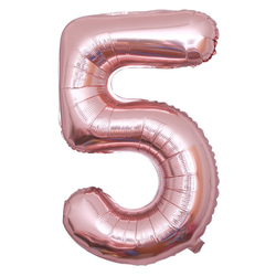ゴールド　ナンバーバルーン　数字バルーン　誕生日　ゴム風船　ピンク 6枚目の画像