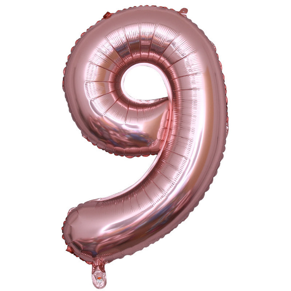 ゴールド　ナンバーバルーン　数字バルーン　誕生日　ゴム風船　ピンク 10枚目の画像