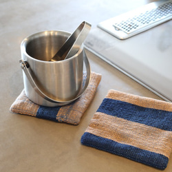 藍染手織り鍋敷き 2枚目の画像
