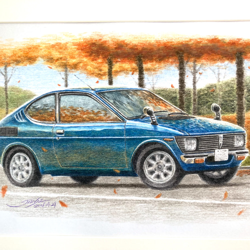 高評価の贈り物 車の絵を飾りたい人にオススメ！『プロの色鉛筆