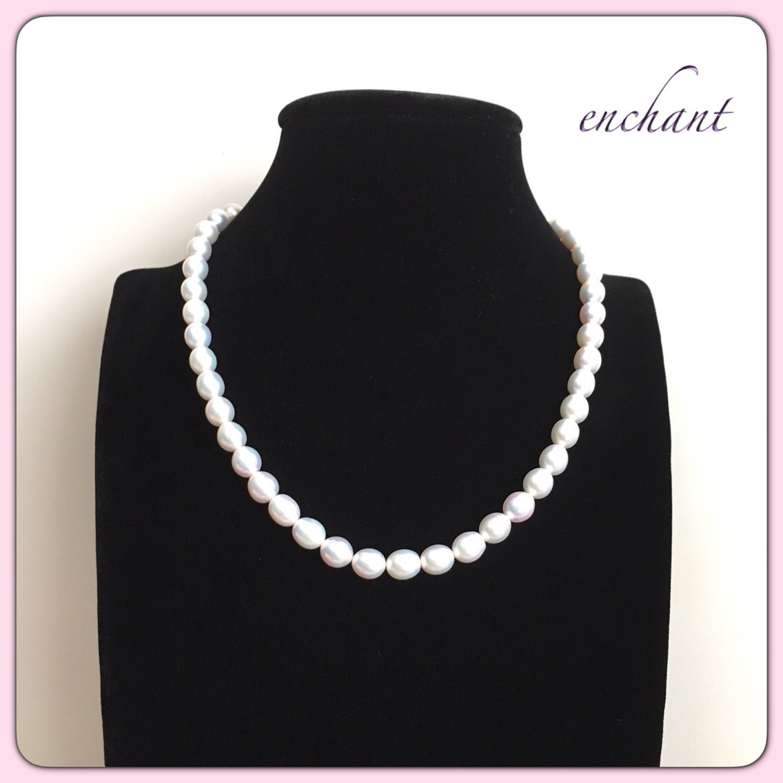 淡水パールネックレス(ライス)