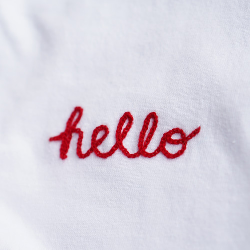 60s vintage sweat フロント刺繍　チェーンステッチ 名入れ刺繍 チェーンステッチビンテージスタイルTシャツ ユニセックス