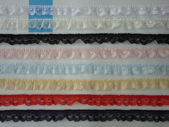 たらたら品 幅2㎝×1m/8色/243502/フリル/20mm/ラッセルレース/手芸 レース