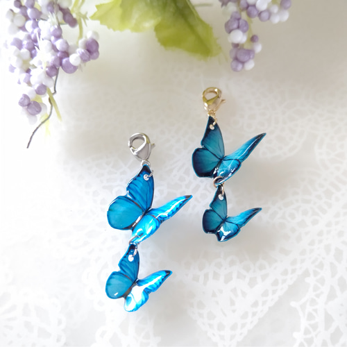 シフォン蝶々蝶々イヤリングイヤリング風マスクチャーム