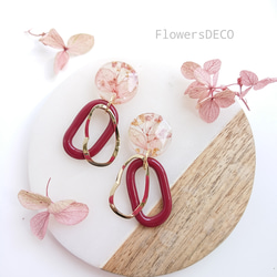 Flowers&Twin Ring マットターコイズ【ピアス・パーツ変更可】送料無料 10枚目の画像