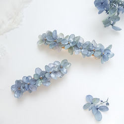 紫陽花ばたけpale blue【バレッタM】サビナンド色 4枚目の画像