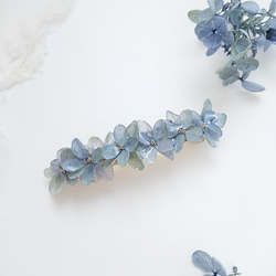 紫陽花ばたけpale blue【バレッタM】サビナンド色 6枚目の画像