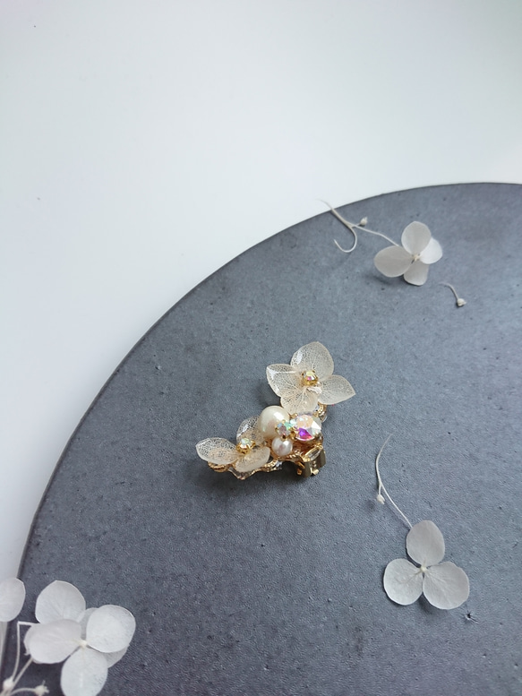 花月繡球花&amp;寶石冰雪色【耳套】一隻耳朵 第2張的照片