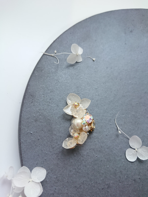 花月繡球花&amp;寶石冰雪色【耳套】一隻耳朵 第5張的照片