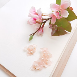 八仙花繡球花櫻花[可更改耳套和耳環/零件] 第5張的照片