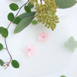 繡球花簡單顏色櫻花樹[14kgf耳環] 第2張的照片