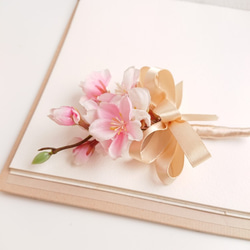 春歌【胸花】櫻桃樹·柔粉色 第3張的照片