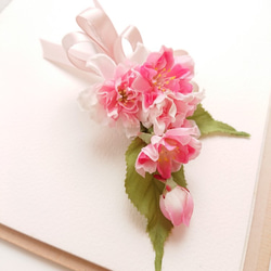 春の謡【コサージュ】八重桜 2枚目の画像