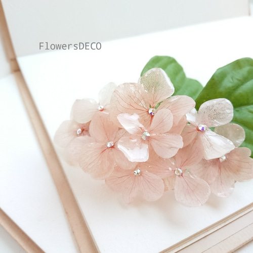 紫陽花ヒトフサ・桜色【バレッタLsize】 バレッタ FlowersDECO 通販 