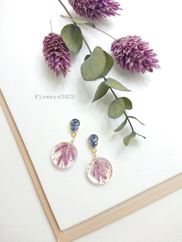 金絲雀籽，單粒耳環[可更換為鈦耳環和耳環]紫水晶 第6張的照片